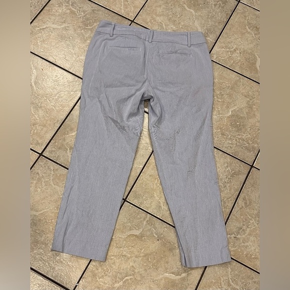 LOFT Light Blue Pinstripe Pants Size 4P - Picture 3 of 5